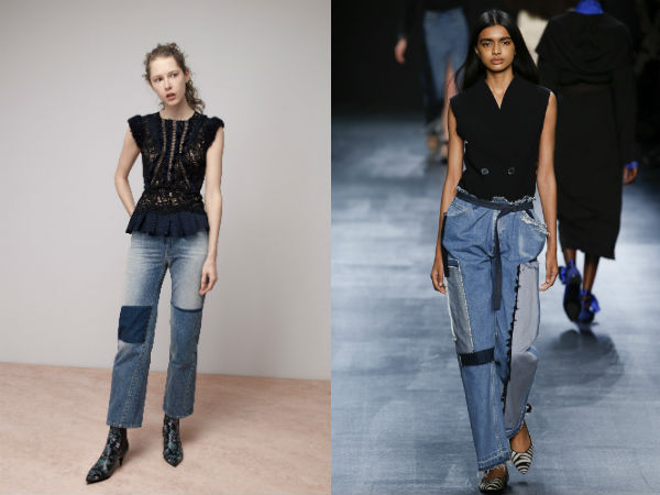 Jeans Outono inverno 2016 2017: tecidos combinados